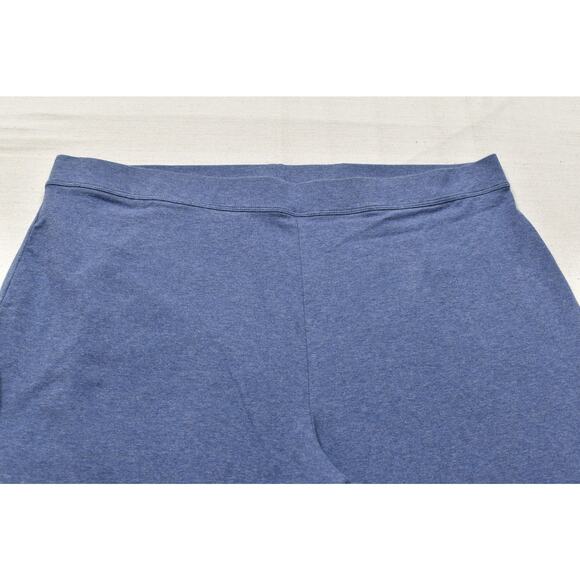L.L. Bean Women's Plus Size 1X REG Blue Cotton Blend Trousers 252076 Lycra spand - Picture 2 of 8